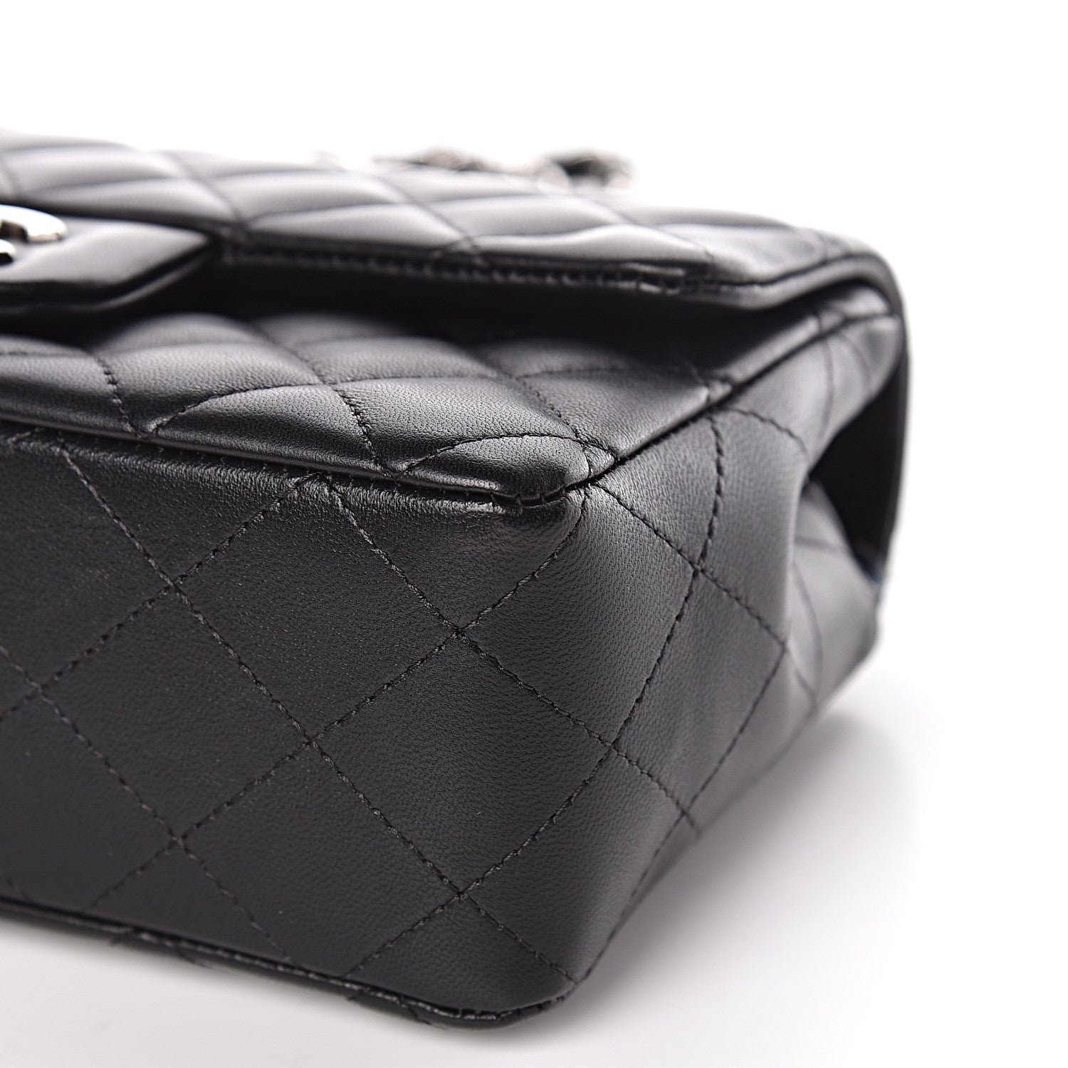 Chanel Lambskin Quilted Mini Rectangular Flap Black 6 of 11