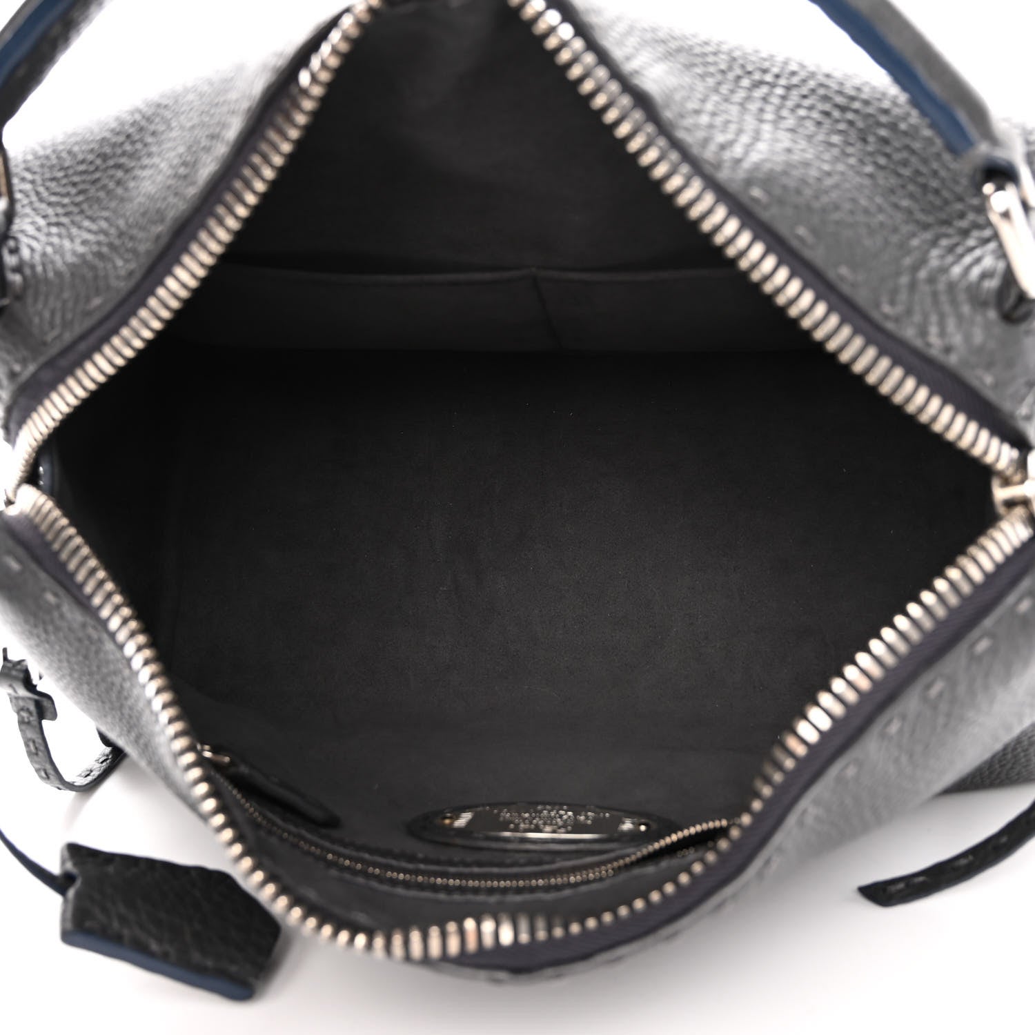 Fendi Cuoio Romano Selleria Lei Boston Tote Asfalto 5 of 11