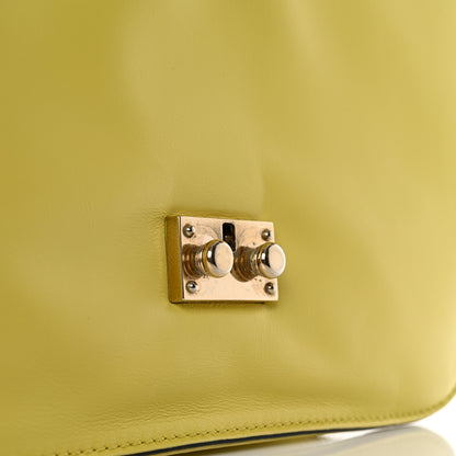 Valentino Garavani Vitello Medium Glam Lock Rockstud Flap Naples Yellow 12 of 15