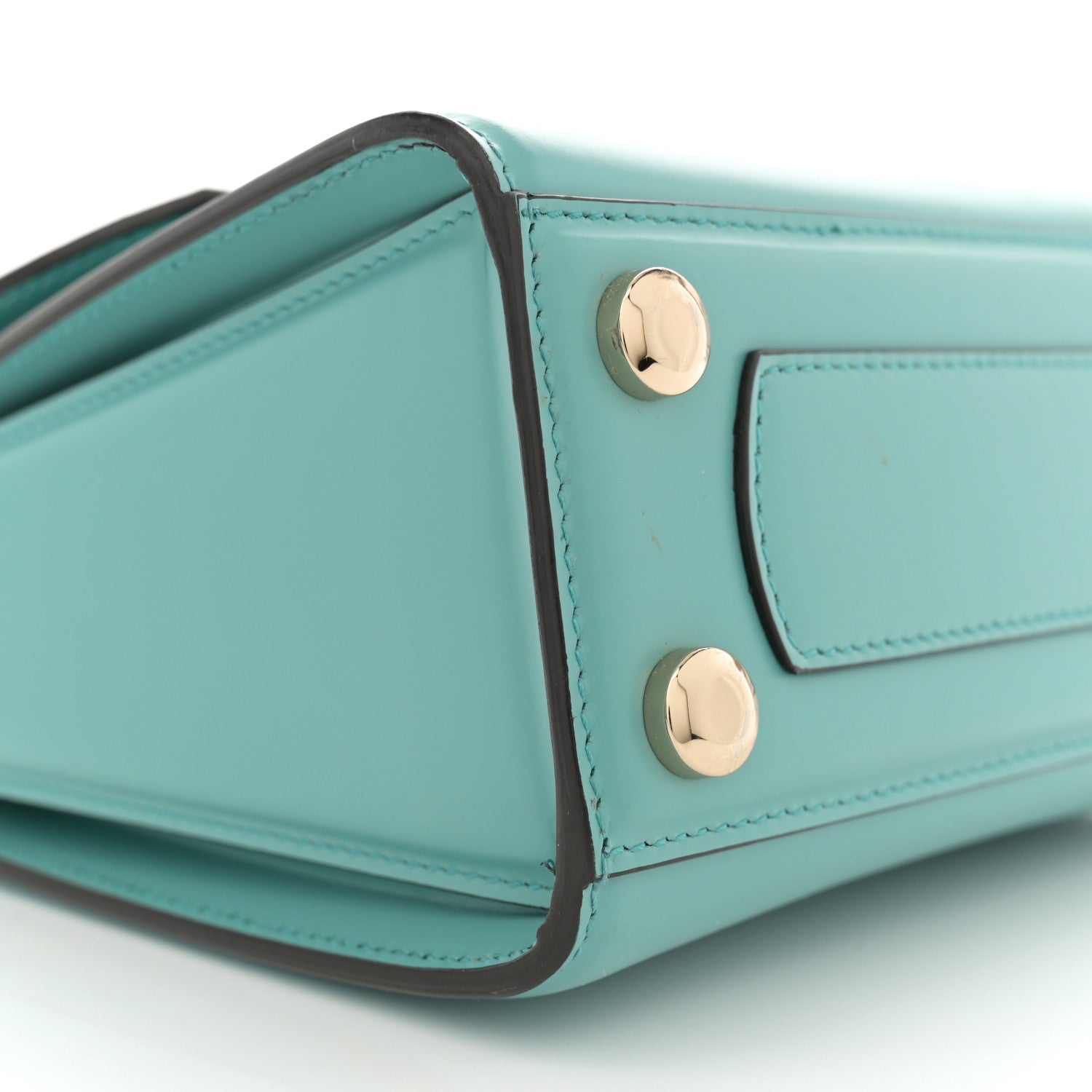 Salvatore Ferragamo Smooth Calfskin Mini Boxyz Tyrone Turquoise 8 of 11