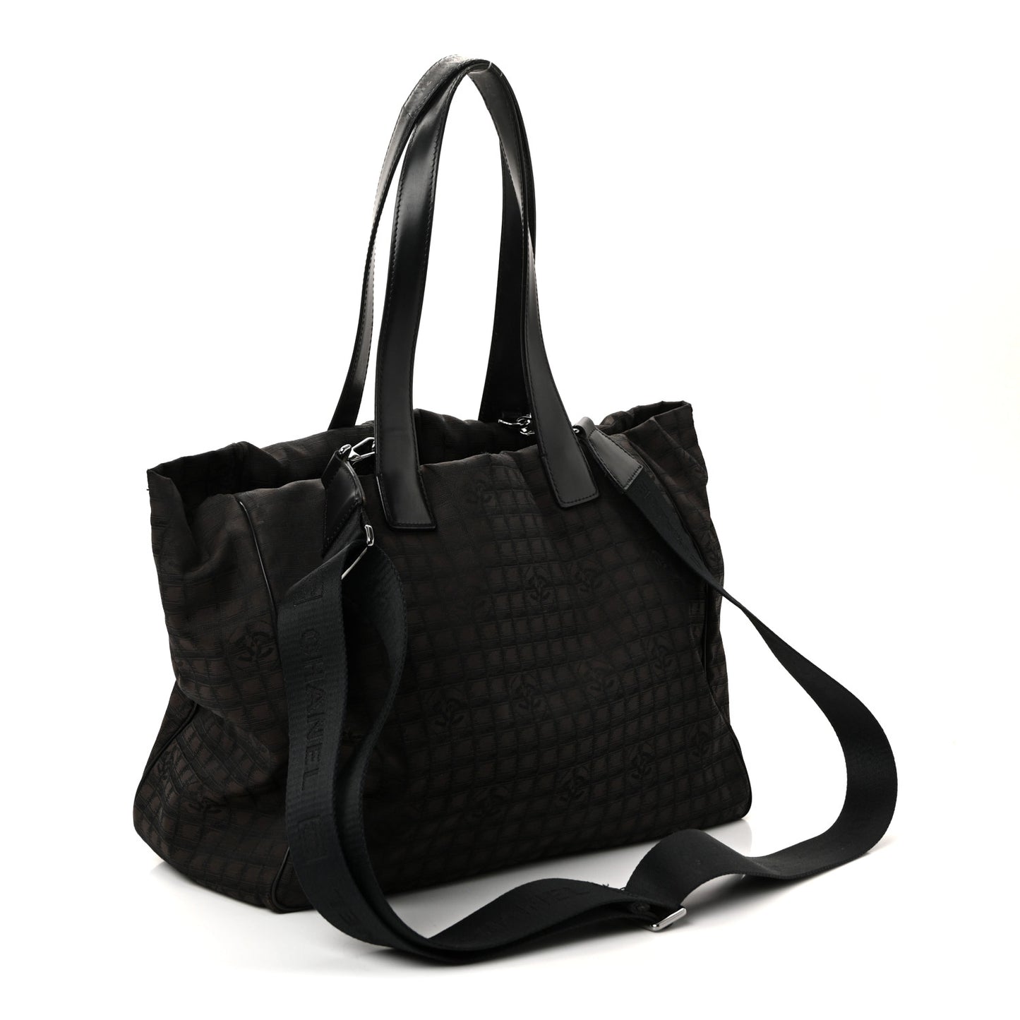 Nylon Travel Convertible Tote Black