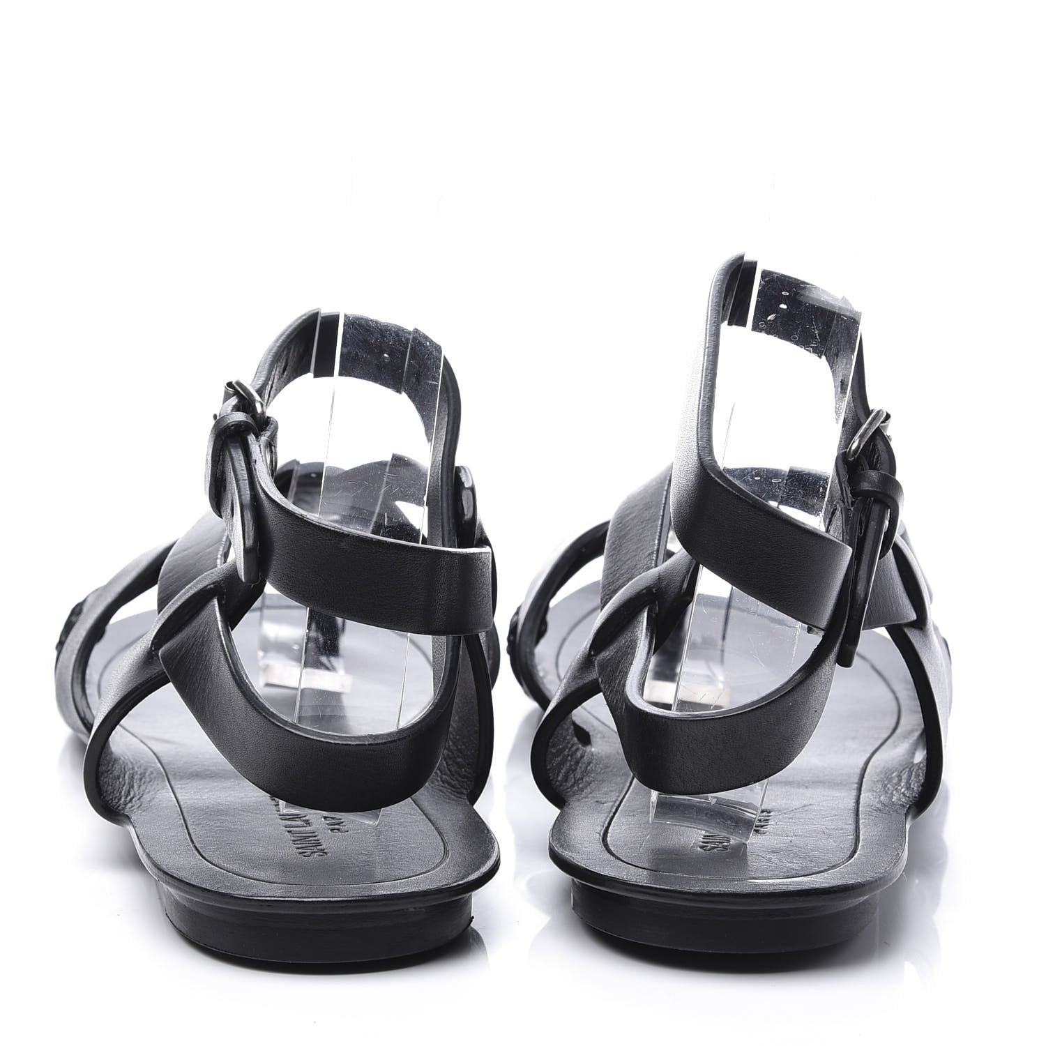 Saint Laurent Calfskin Culver Flat Sandals 39 Black 7 of 10