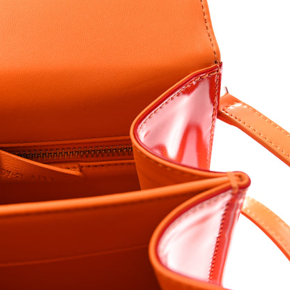 Salvatore Ferragamo Brushed Calfskin Airbrush Small Iconic Top Handle Bag Orange Multicolor 7 of 10