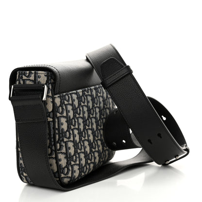 Christian Dior Grained Calfskin Oblique Mini Saddle Messenger Black 3 of 12