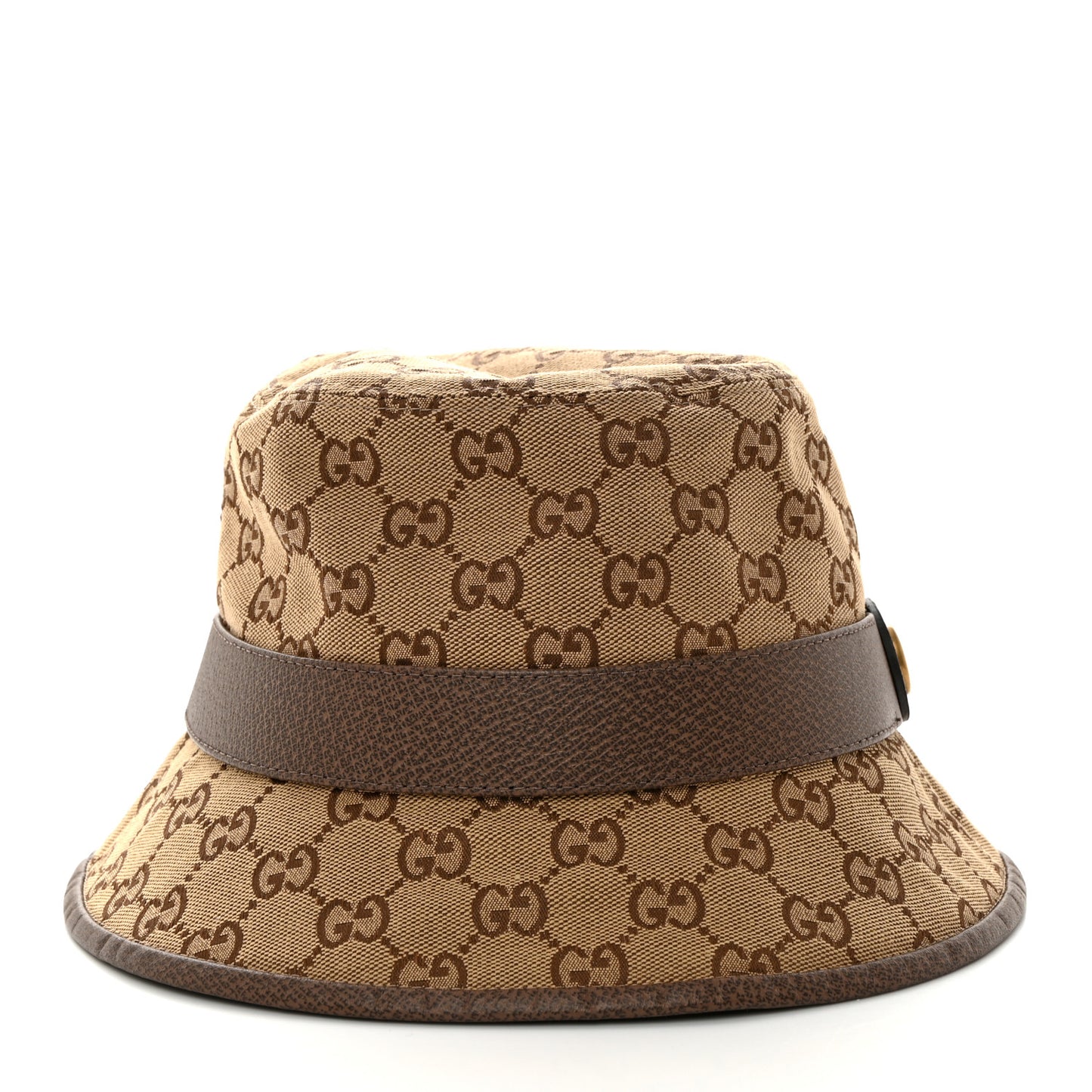 Monogram Textured Dollar Calfskin GG Jago Bucket Hat M Cacao Beige