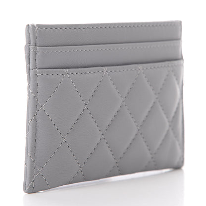 Chanel Lambskin Quilted Boy Card Holder Grey 3 of 10