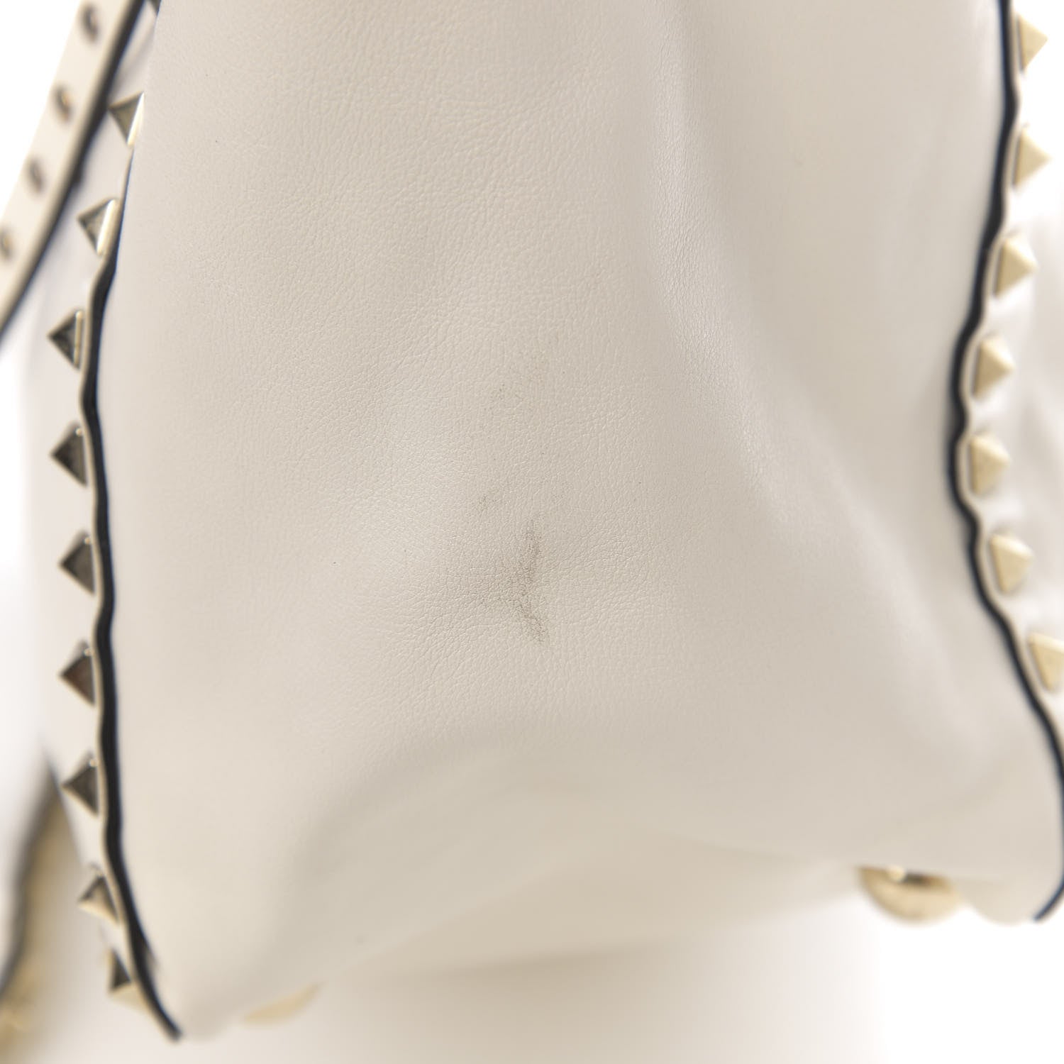Valentino Garavani Vitello Medium Rockstud Tote Ivory 10 of 11