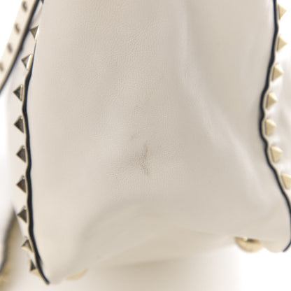 Valentino Garavani Vitello Medium Rockstud Tote Ivory 10 of 11
