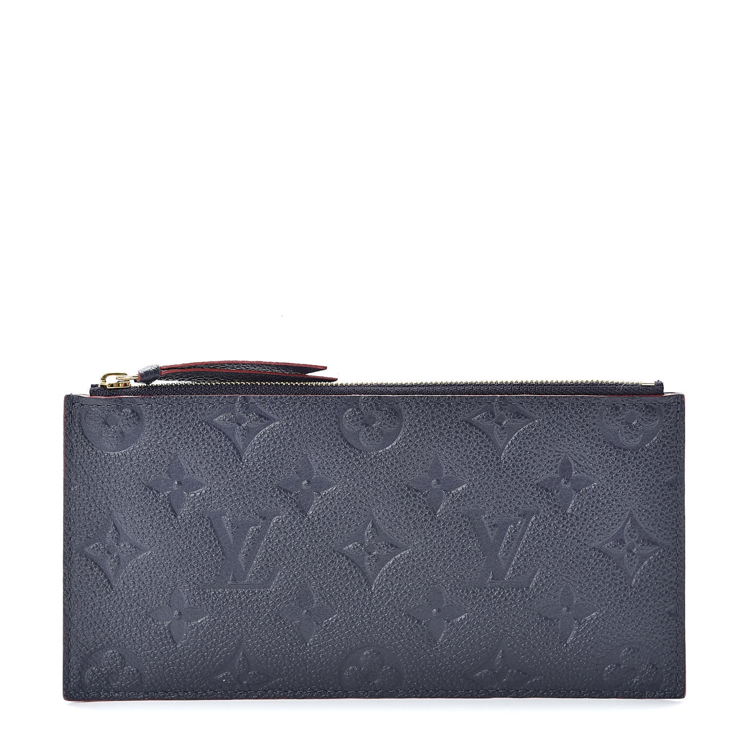 Empreinte Felicie Chain Wallet Zippered Insert Marine Rouge