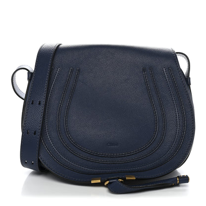 Chloe Calfskin Medium Marcie Round Crossbody Bag Navy 1 of 9