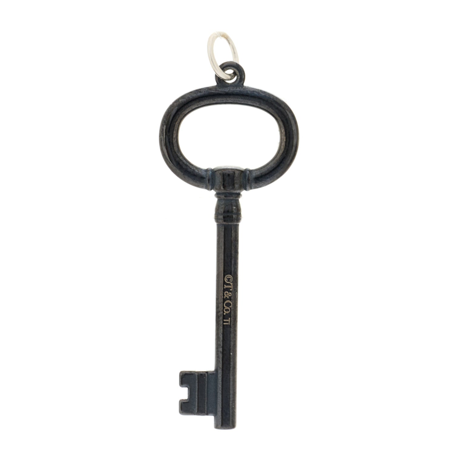 Tiffany Black Titanium Oval Key Pendant 4 of 4