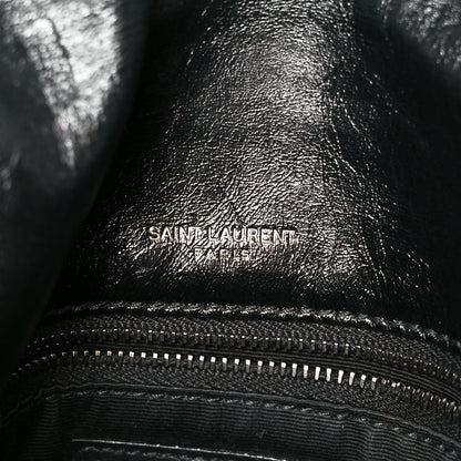 Saint Laurent Crinkled Calfskin Matelasse Monogram Medium Niki Chain Satchel Black 7 of 12