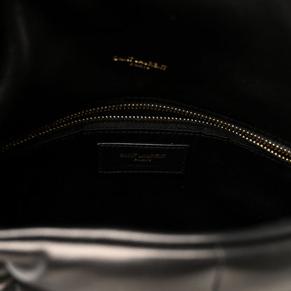 Saint Laurent Lambskin Quilted Small Loulou Puffer Monogram Chain Satchel Black 6 of 10