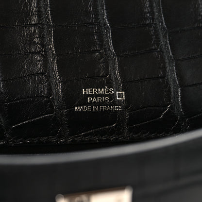 Hermes Matte Alligator Kelly Pochette Black 6 of 12