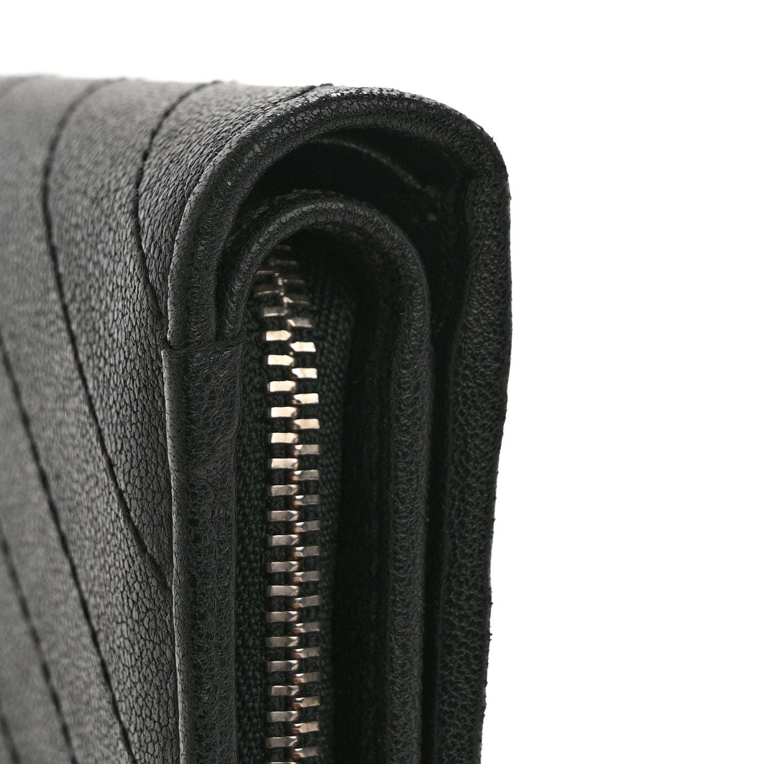Gucci Sakai Be Green Calfskin Diagonal Stitched Blondie Travel Wallet Black 9 of 12