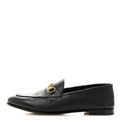 Gucci Lambskin Womens Brixton Horsebit Loafers 40.5 Black 1 of 10