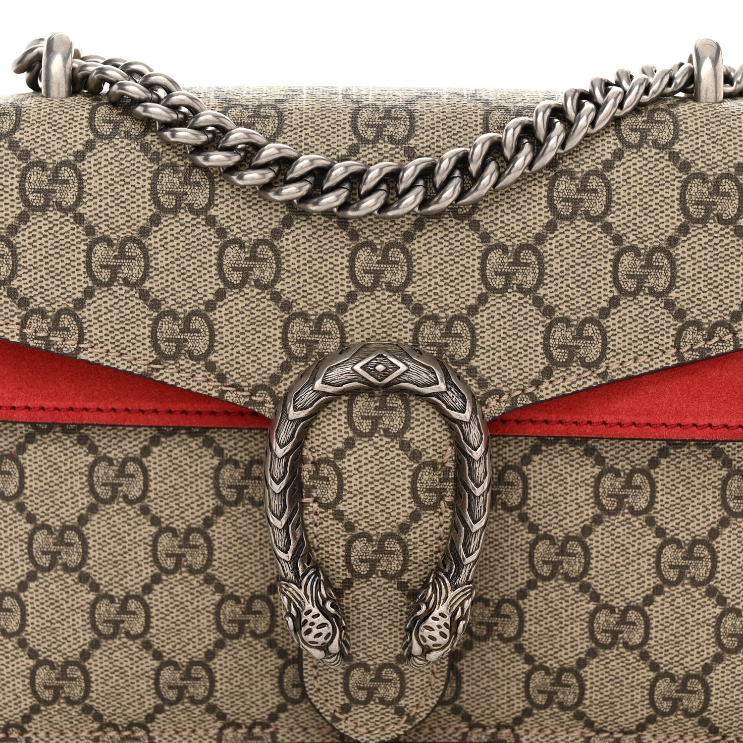 Gucci GG Supreme Monogram Mini Dionysus Shoulder Bag Hibiscus Red 8 of 11