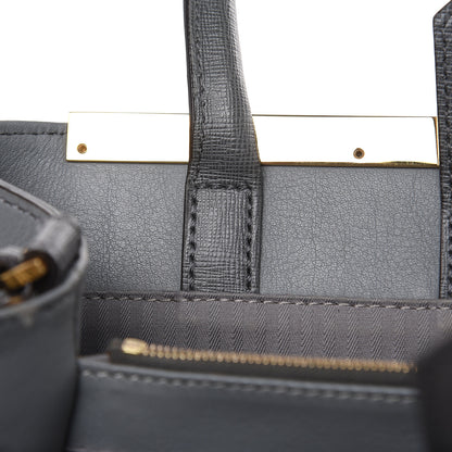 Fendi Vitello Elite Petite 2Jours Tote Grigio Grigio Chiaro 14 of 16