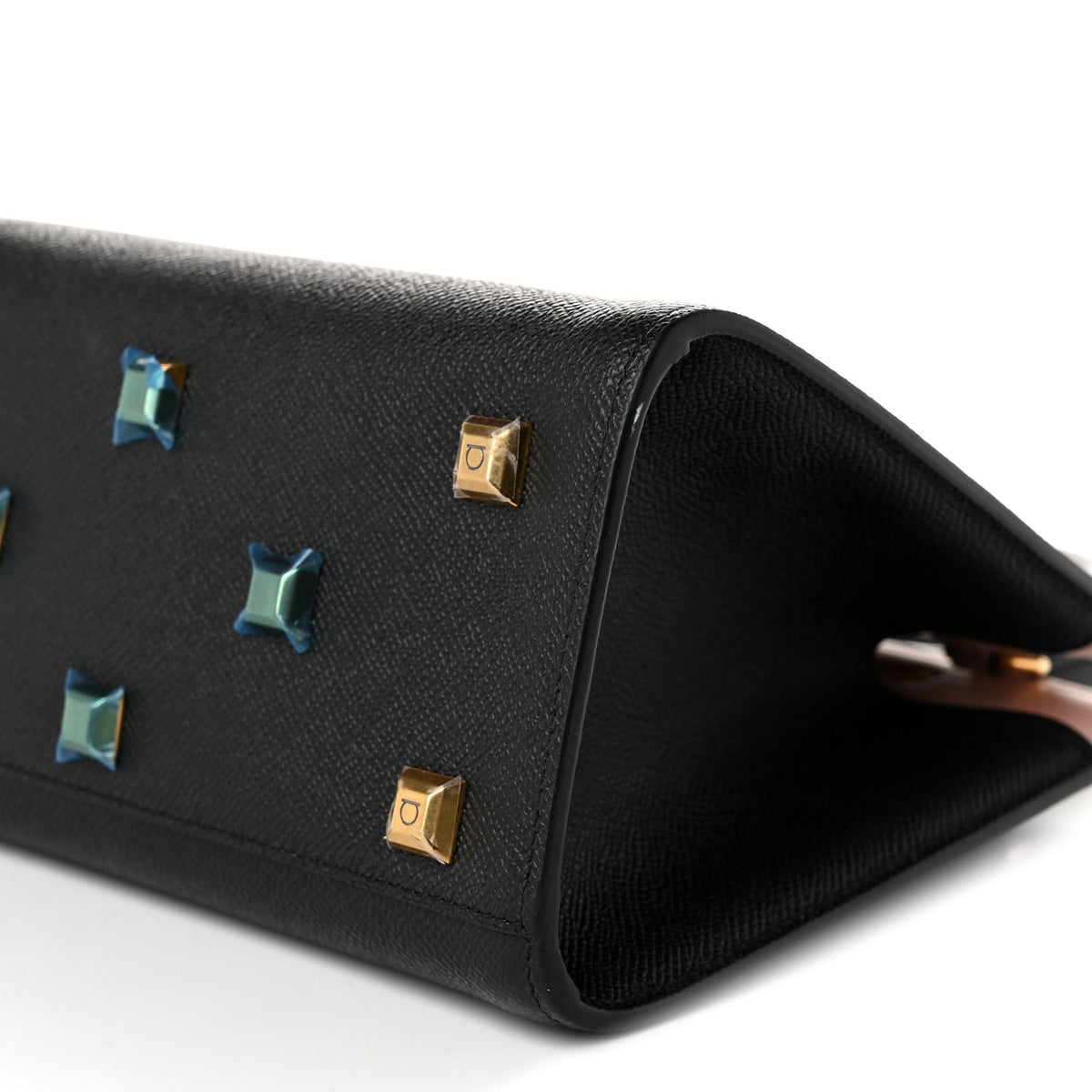 Calfskin Small The Studio Box Bag Black