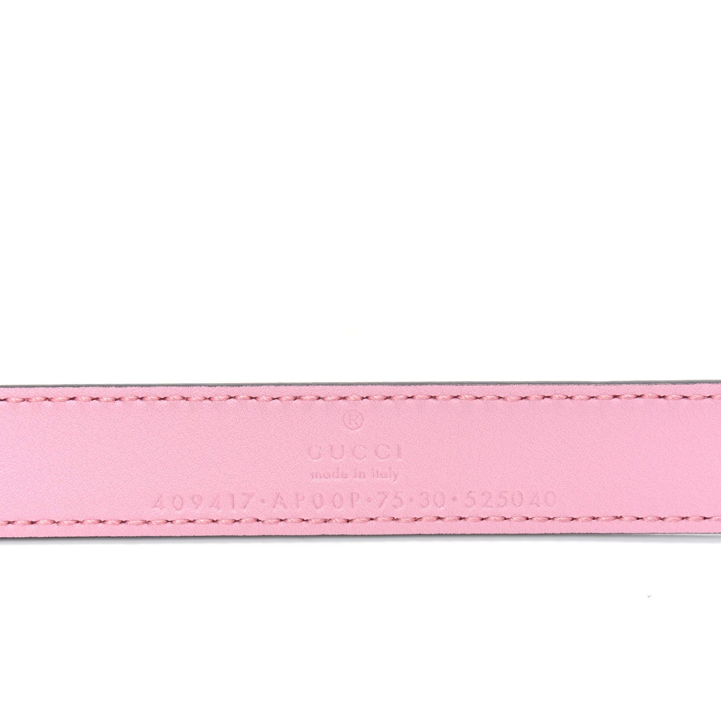 Moon Calfskin Palladium Double G 20mm Belt 75 30 Wild Rose
