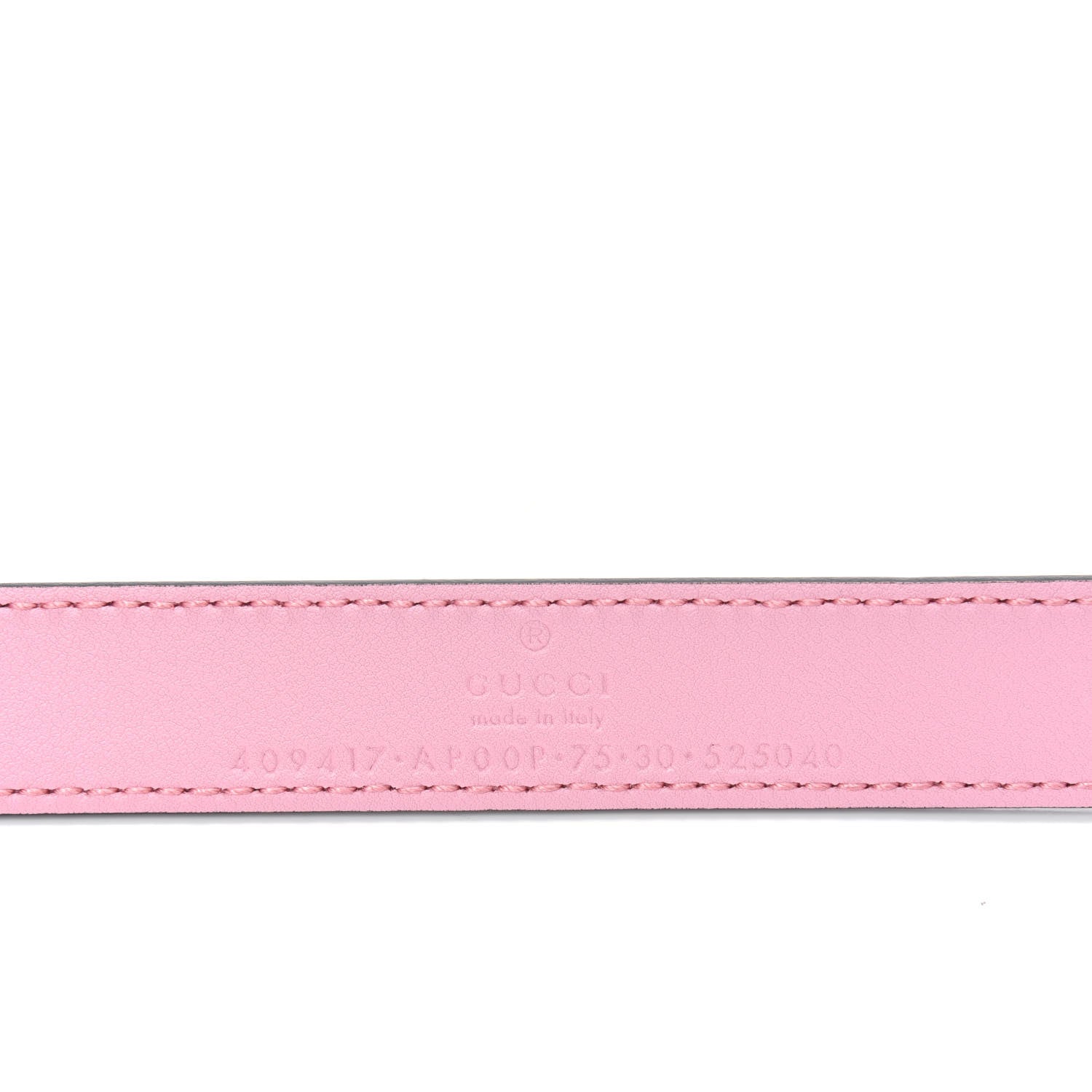Gucci Moon Calfskin Palladium Double G 20mm Belt 75 30 Wild Rose 3 of 3