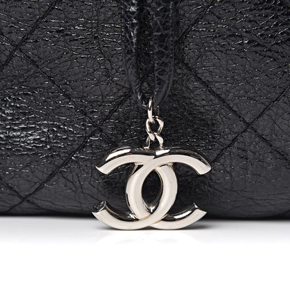 Chanel Glazed Calfskin On The Road Drawstring Tote Black 13 of 14