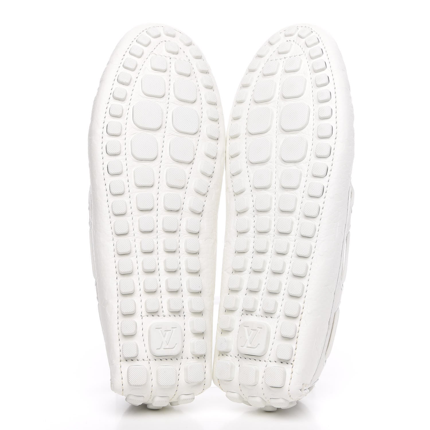Louis Vuitton Empreinte Arizona Car Shoe Moccasin Loafers 7.5 White 5 of 8