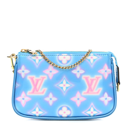 Louis Vuitton Vernis Valentine Mini Pochette Accessories Baby Blue Neon 1 of 8