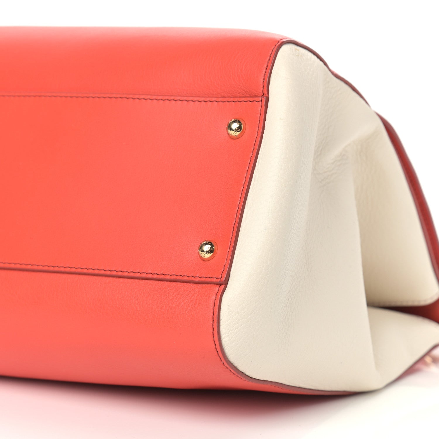 Dolce & Gabbana Calfskin Bi-Color Medium Miss Sicily Satchel Red White 8 of 10