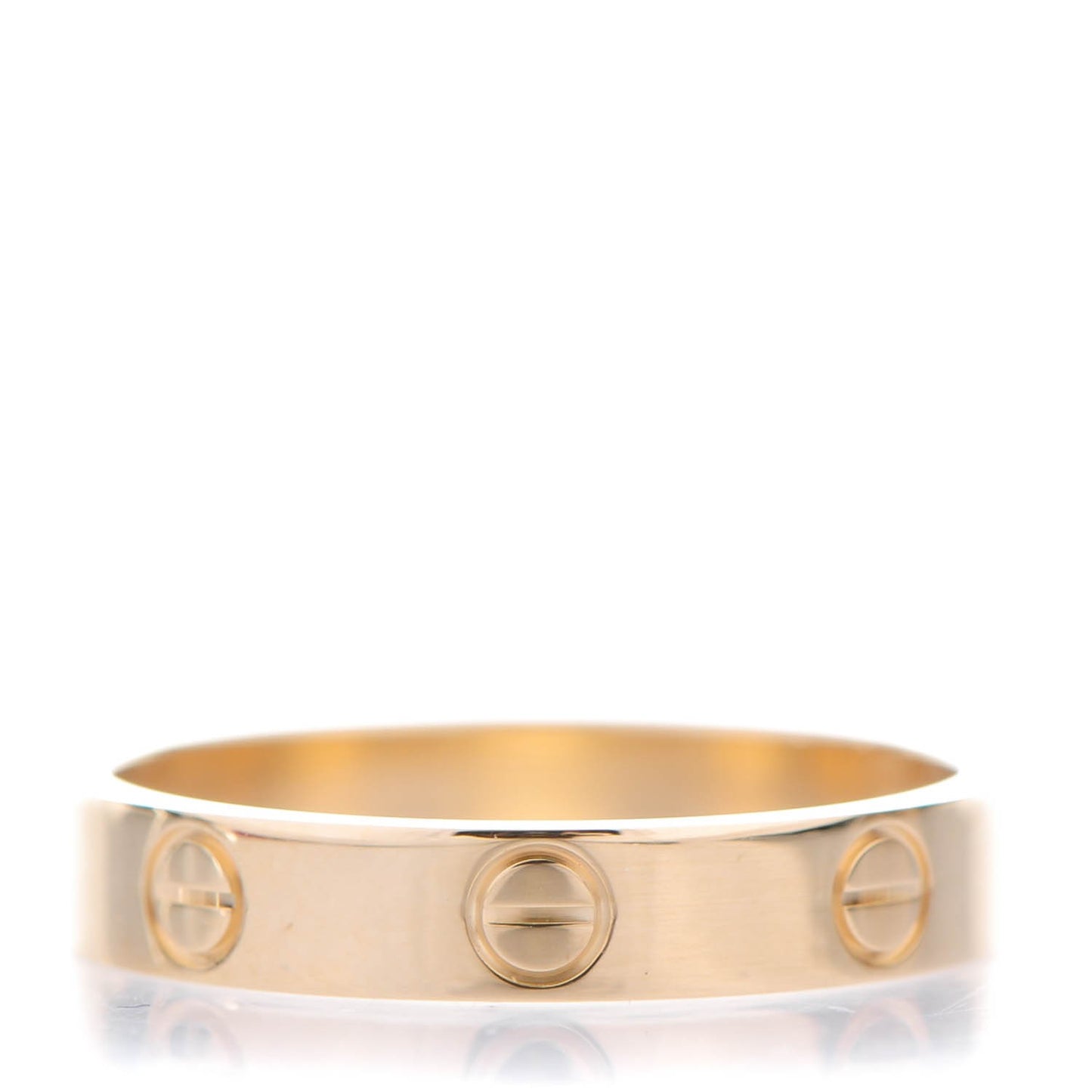 18K Yellow Gold 4mm LOVE Wedding Band Ring 55 7.25