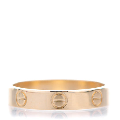 Cartier 18K Yellow Gold 4mm LOVE Wedding Band Ring 55 7.25 1 of 5
