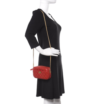 Chanel Aged Calfskin Quilted Mini Reissue Camera Case Red 2 of 8