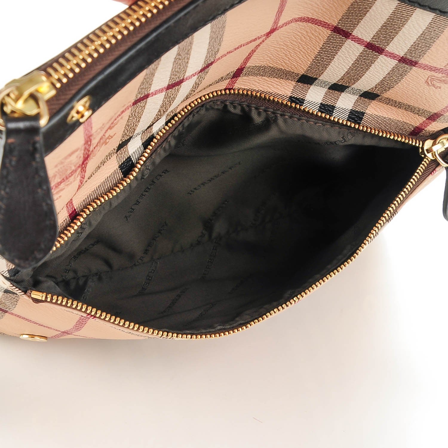 Burberry Haymarket Check Adeline Foldover Clutch Brown 5 of 6