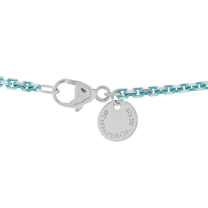 Tiffany Sterling Silver Enamel 1.75mm Chain Necklace 30" Blue 4 of 5