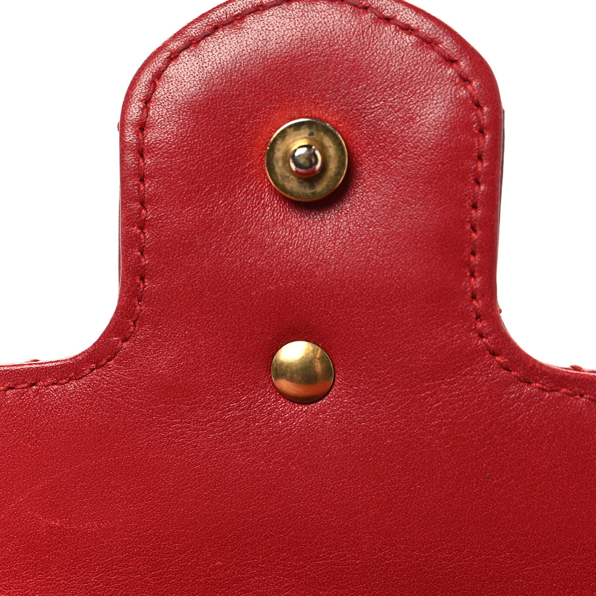 Gucci Calfskin Matelasse Super Mini GG Marmont Shoulder Bag Hibiscus Red 11 of 14