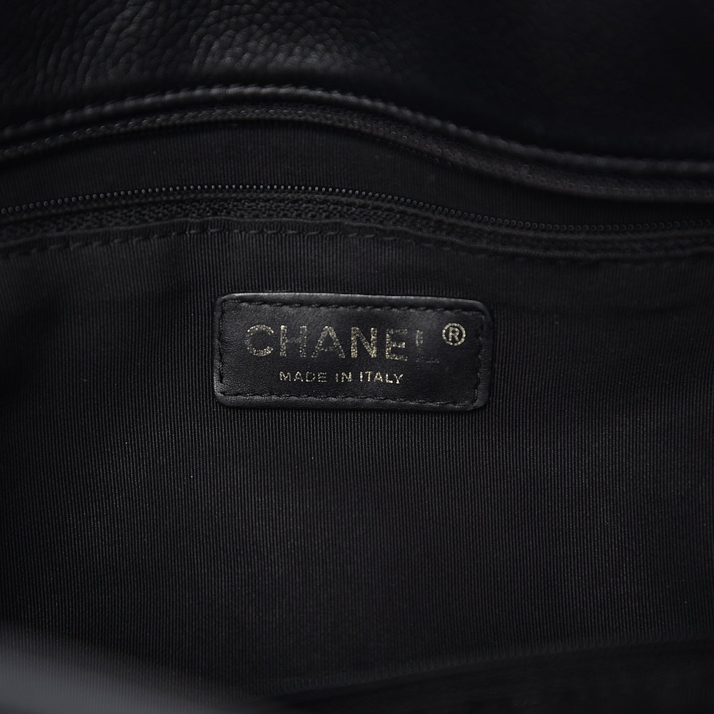 Calfskin Cerf Executive Shopper Tote Black