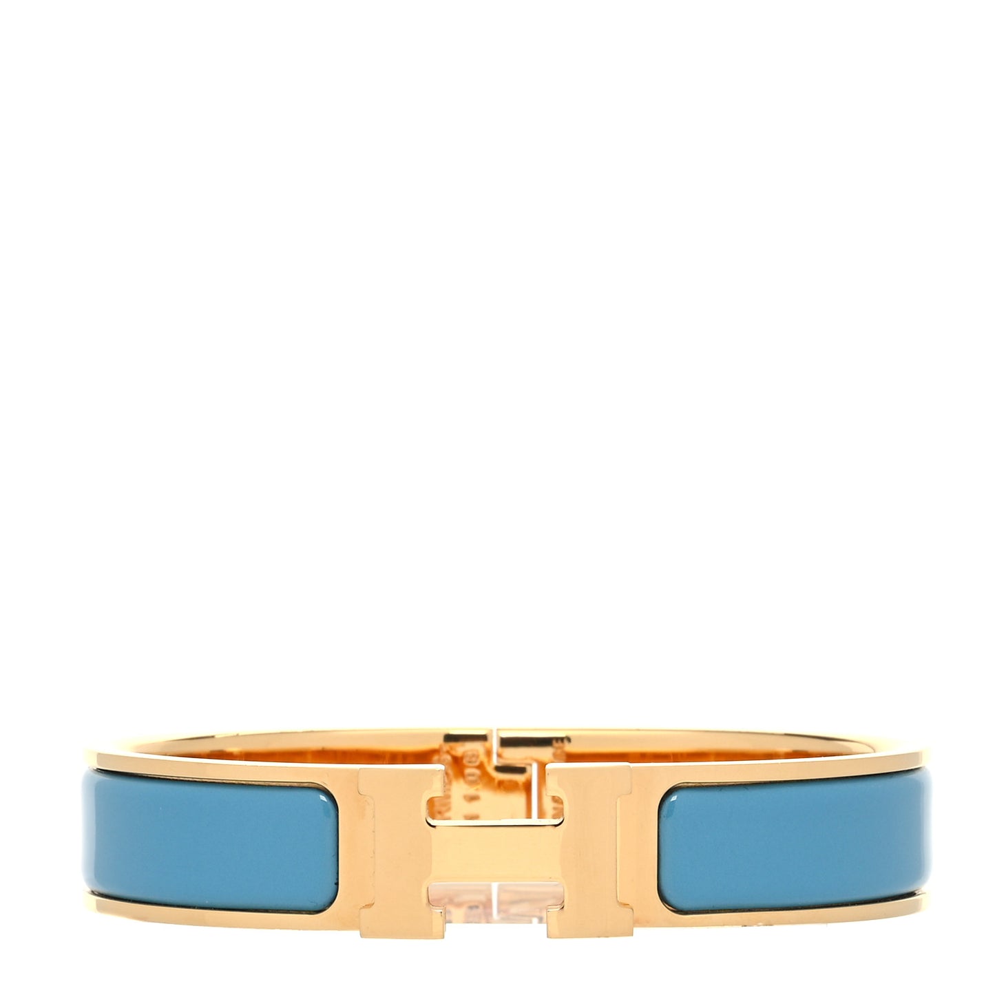 Enamel Narrow Clic Clac H Bracelet PM Bleu Azure