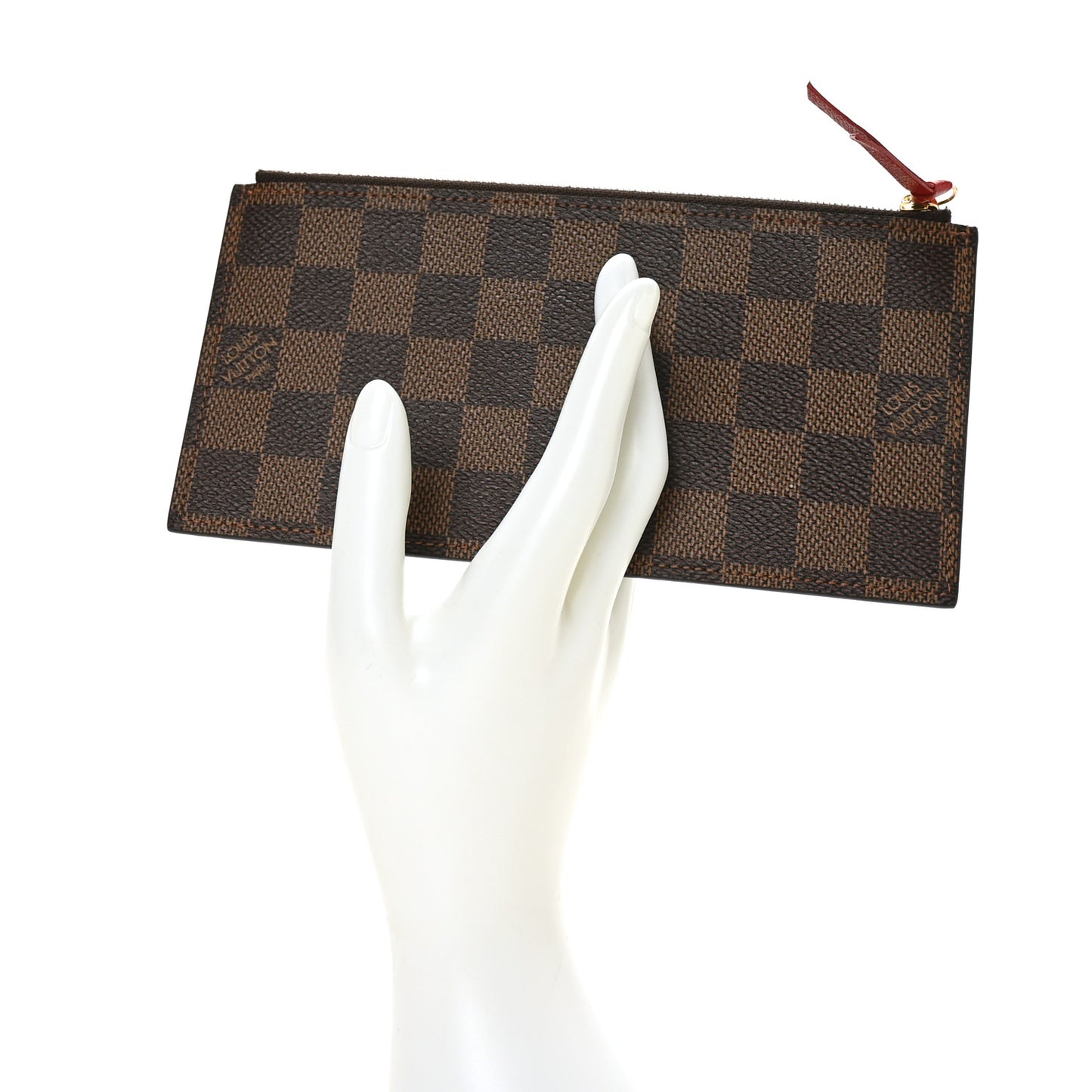 Damier Ebene Felicie Chain Wallet Zippered Insert
