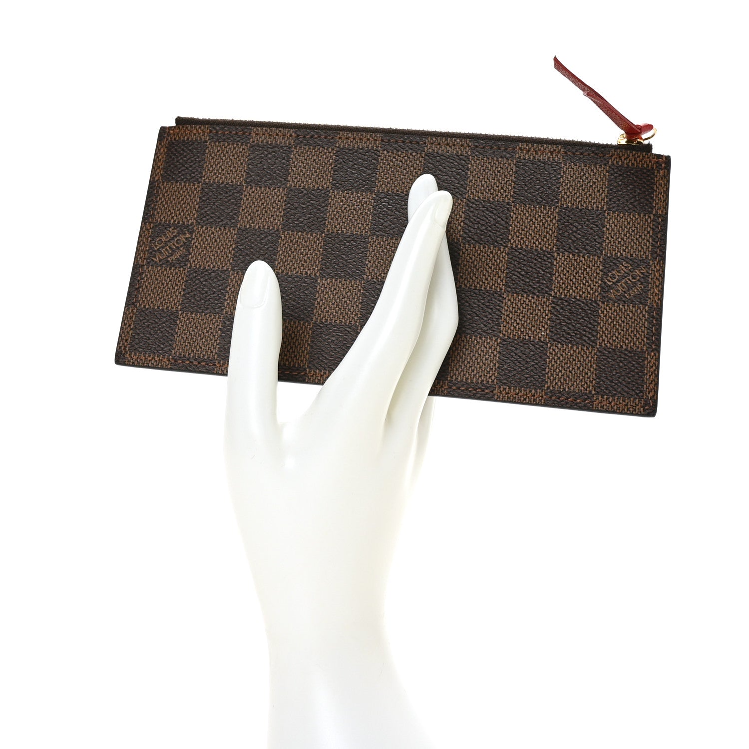 Louis Vuitton Damier Ebene Felicie Chain Wallet Zippered Insert 2 of 6