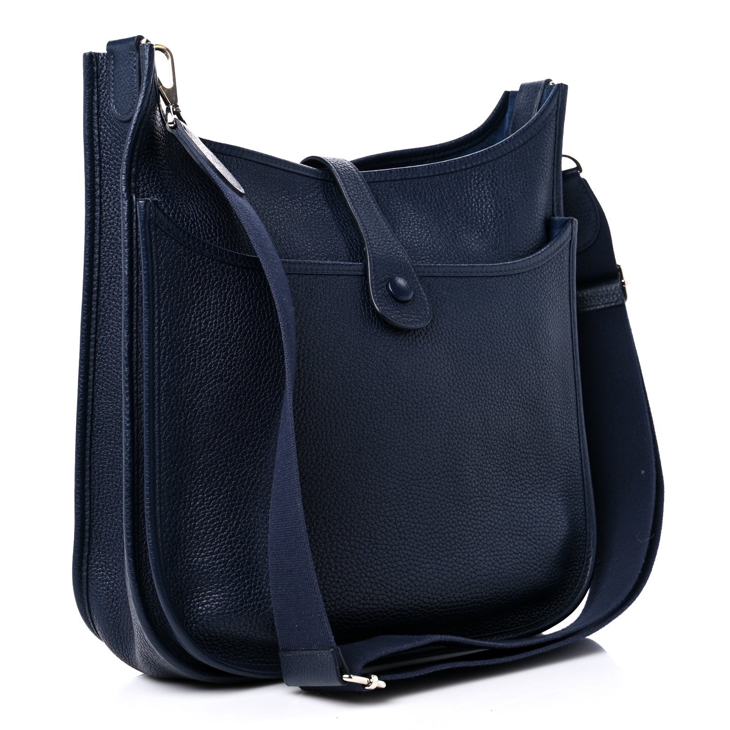Hermes Taurillon Clemence Evelyne III GM Bleu Nuit 3 of 11
