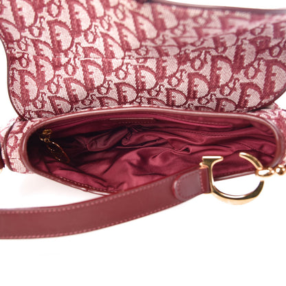 Christian Dior Monogram Saddle Bag Burgundy 5 of 7