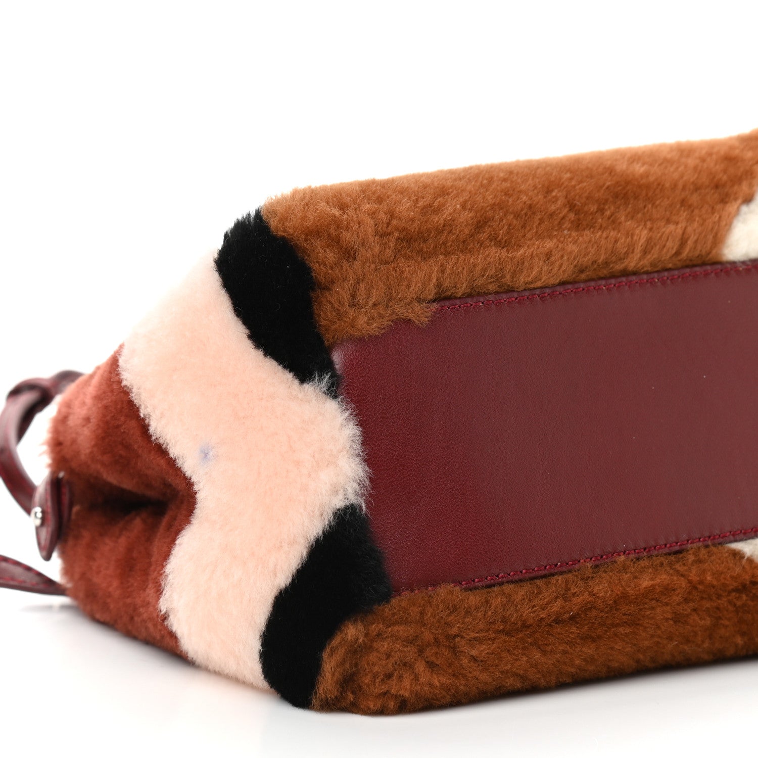 Fendi Shearling Nappa Mini Peekaboo Iconic Satchel Multicolor 10 of 11