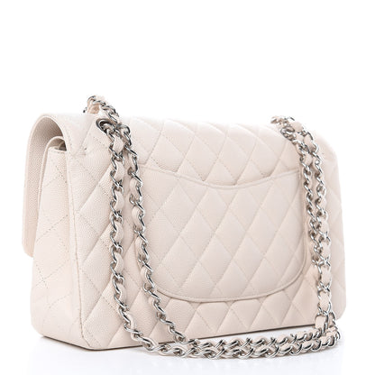 Chanel Caviar Quilted Medium Double Flap Light Beige 3 of 12