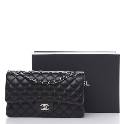 Chanel Lambskin Quilted Medium Double Flap Black 14 of 14