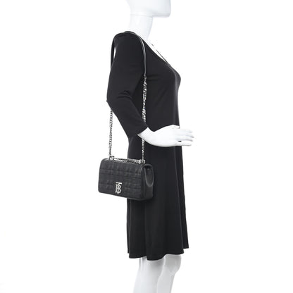 Burberry Grainy Calfskin Quilted Small Lola Bag Black 2 of 7