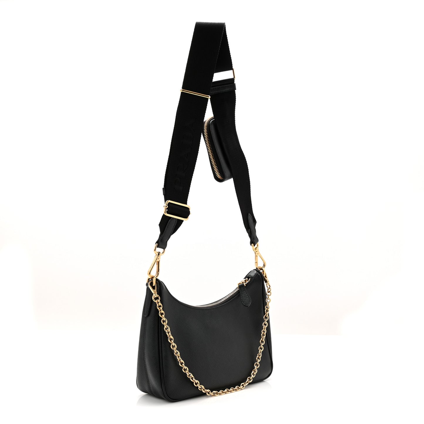 Saffiano Lux Re-Edition 2005 Shoulder Bag Black