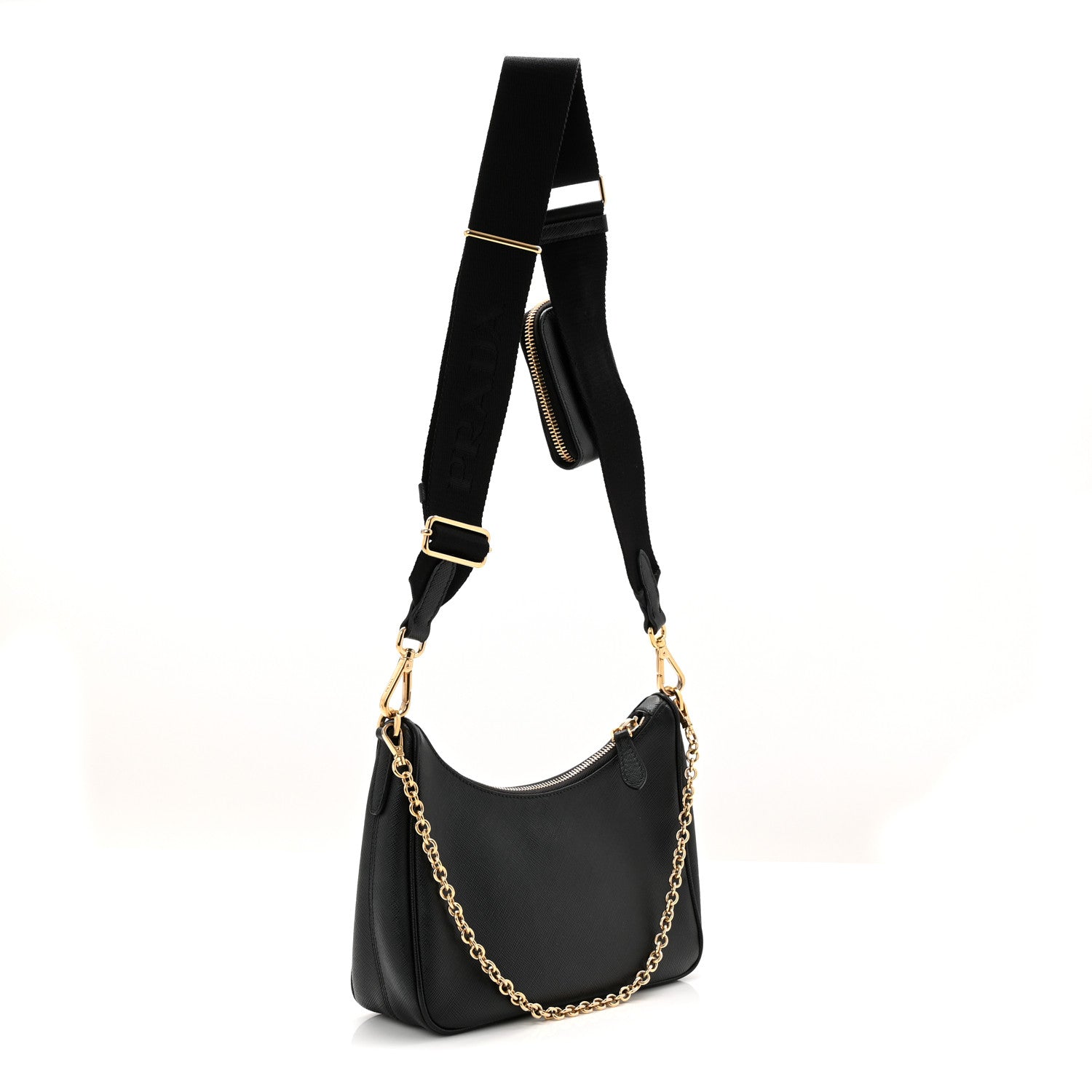 Prada Saffiano Lux Re-Edition 2005 Shoulder Bag Black 3 of 11