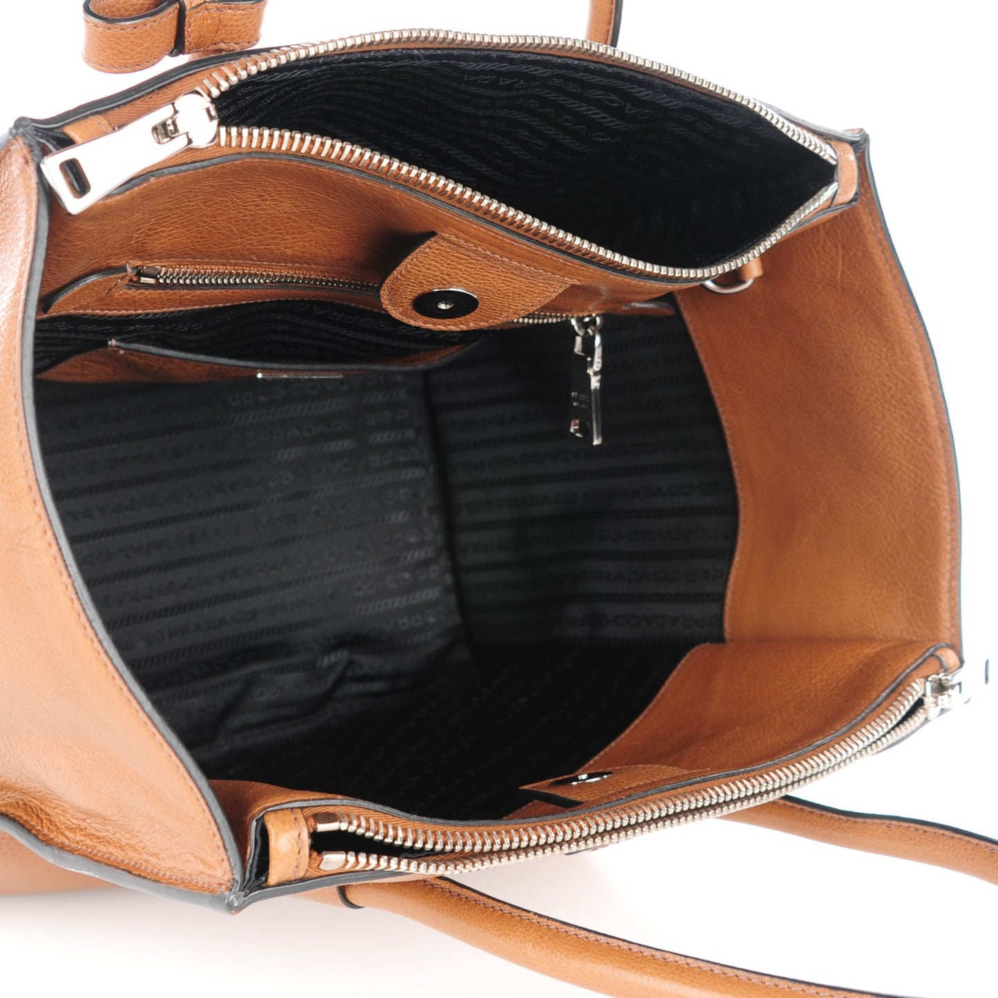 Glace Calf Twin Pocket Tote Cannella