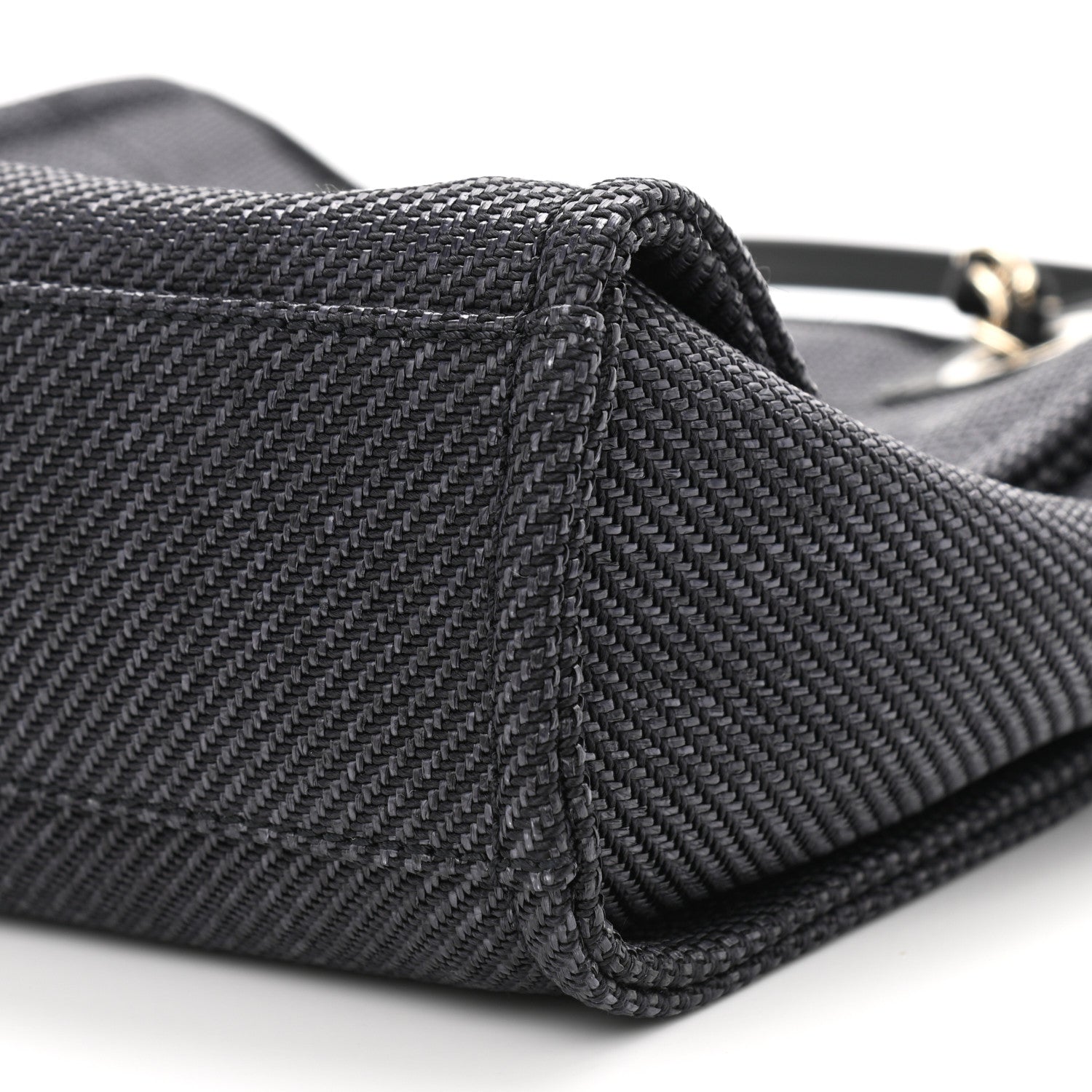 Chanel Lurex Straw Mini Deauville Tote Black 9 of 10