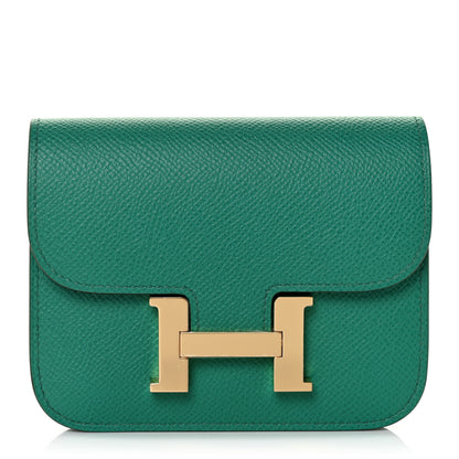 Hermes Epsom Constance Slim Wallet Vert Jade 1 of 11